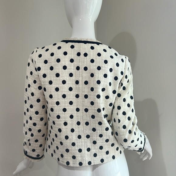 J. Crew Polka Dot Textured Tweed Blazer Jacket - Picture 9 of 14